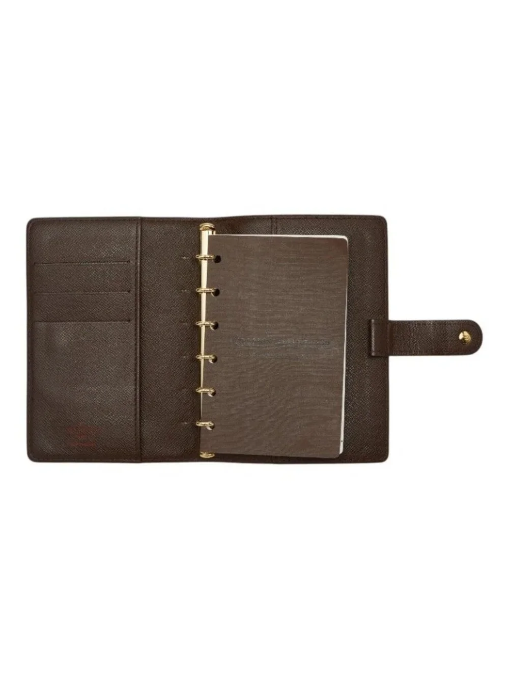 Louis Vuitton Damier Agenda PM Notebook Cover Brown Leather